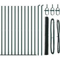 vidaXL Zaunpfosten 25 x 1,5 m Grün/Metall