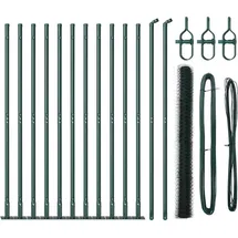 vidaXL Zaunpfosten 25 x 1,5 m Grün/Metall