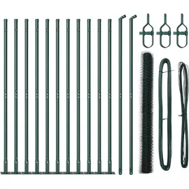 vidaXL Zaunpfosten 25 x 1,5 m Grün/Metall