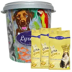 7,5 kg Lyra Pet® Tofu Katzenstreu in 30 L Tonne