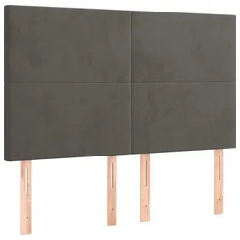 vidaXL Boxspringbett 140 x 200 cm Dunkelgrau