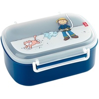 sigikid 24474 Brotzeitbox Frido Firefighter Lunchbox BPA-frei Mädchen und Jungen empfohlen ab 2 Jahren blau