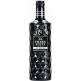 THREE SIXTY VODKA | Black 42 | Diamond filtrated Vodka | In der einzigartigen schwarzen Facettenschliff-Flasche | 1L | 42%