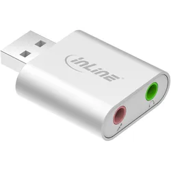 InLine USB Audio Soundadapter - Mini Aluminium Gehäuse