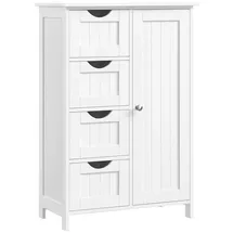 VASAGLE Badschrank LHC41W weiß 55,0 x 28,5 x 82,0 cm
