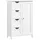 VASAGLE Badschrank LHC41W weiß 55,0 x 28,5 x 82,0 cm