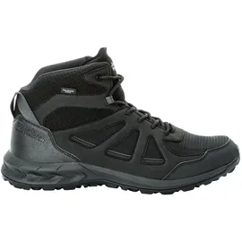 Jack Wolfskin Woodland 2 Texapore MID M Wanderschuh, Black, 40.5 EU