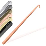 JK Trade® 52cm STABILER Edelstahl Schuhlöffel Lang | 2mm polierter Metall Schuhanzieher Lang zum Stehen | Schnell & Rückenschonend | optimierte Länge & Breite | Shoe Horn | Business | Kupfer