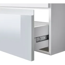 WELLTIME Waschtisch WELLTIME "Barcelona", weiß (weiß, weiß), B:60cm H:57cm T:25cm, Waschtische, Waschtisch, Badmöbel mit reduzierter Tiefe, Breite 60 cm