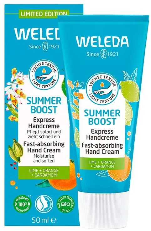 Weleda Summer Boost Express Handcreme - schnell einziehende Handcreme