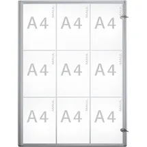 Maul Schaukasten Extraslim grau 9x A4
