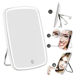 MuCoLa Schminkspiegel Kosmetikspiegel Make-up LED + 7 Fach Vergrößerungsspiegel Lupe Rasierspiegel Spiegel Badezimmer Tischspiegel