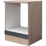 Flex-Well Herdumbauschrank Morena 60 x 85 x 60 cm Grau