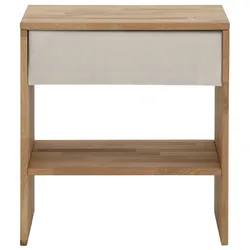 Nachttisch HOME AFFAIRE "Cavan", beige (beige, natur, natur), B:60cm H:65,5cm T:42cm, Tische, passend zur Boxspringbett-Serie Cavan