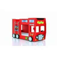 Autobett Bus , rot , Maße (cm): B: 116 H: 150