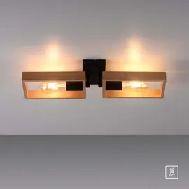 just light. Just Light 2-flg. rechteckig Holz schwarz