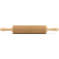 Folkroll Teigroller FOLKROLL "3D-Motiv-Teigrolle", braun, L:43cm, Buchenholz, Teigroller, China