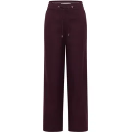 Cecil Stoffhose "Style Neele", Damen, Gr. XL (44), Länge 30, rich burgundy, Web, Obermaterial: 55% Leinen, 45% Viskose. Futter: 100% Baumwolle, unifarben, loose fit lang, Hosen Stoffhose, mit Gummizug und aus Leinen-Viskose-Mix