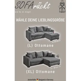 Jockenhöfer Eckcouch Polyester L-Form 3-Sitzer Grün