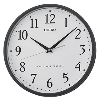 Seiko Funkwanduhr schwarz Kunststoff QXR210K