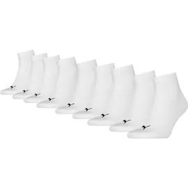 Puma Quarter Socken 9er Pack Weiß 35-38