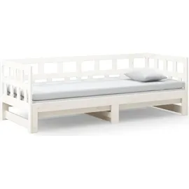 vidaXL Tagesbett Ausziehbar 90 x 200 cm weiß