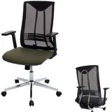 Mendler Bürostuhl HWC-J53, Drehstuhl Schreibtischstuhl, ergonomisch Kunstleder ~ olivgrün