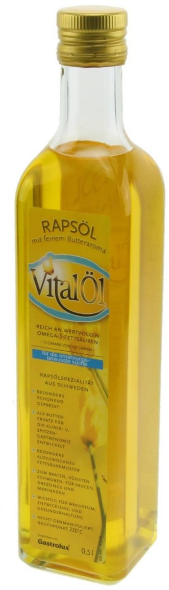 GASTROLUX VitalÖl mit feinem Butteraroma 0,5 Liter Flasche