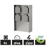 Grafner Gartensteckdose 4-fach Edelstahl 1 St.