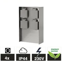 Grafner Gartensteckdose 4-fach Edelstahl 1 St.