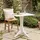 PROGARDEN Gartentisch 70 x 70 x 72 cm Weiß