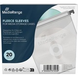 MediaRange CD-Einhänge-Taschen für 2 Discs für DJ-Koffer weiß 20er Pack