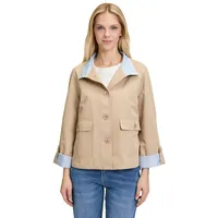 Cartoon Casual-Jacke mit aufgesetzten Taschen Beige,38 | 38