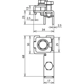 Dehn Spannkopf SPK25BRSAK1X102X68V2