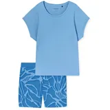 SCHIESSER Damen Schlafanzug Kurze Hose Kurzarm-Modern Nightwear Pyjamaset, hellblau_182546, 38 - 38