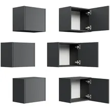 Posseik Hängeschrank Badschränke im 3er-Set "Limes" variable Montage Grafit