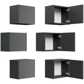 Posseik Hängeschrank Badschränke im 3er-Set "Limes" variable Montage Grafit