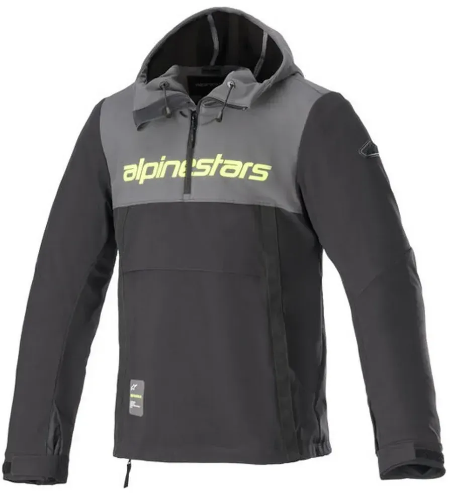 Alpinestars Sherpa Halbreißverschluss-sweatshirt - Tar Gray / Black / Yellow Fluo - 3XL