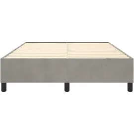 vidaXL Boxspringbettgestell, Hellgrau 140x200 cm Samt