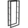TRIZERATOP Kaminholzregal Stahl 60 x 25 x 150 cm Schwarz