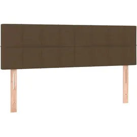 vidaXL Boxspringbett mit Matratze Dunkelbraun 140x200 cm Stoff