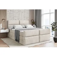 Altdecor Boxspringbett Creme, Höhe ca. 20 cm 200x200 cm,