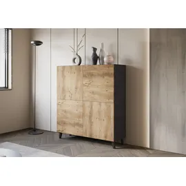 Home Affaire Highboard Phuket II 120 x 130 x 39 cm matera anthrazit / kastanie breslau