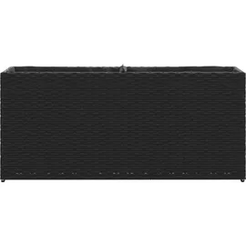 vidaXL Pflanzkübel mit 2 Töpfen 90 x 20 x 40 cm Schwarz