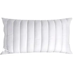 Microfaserkissen »Liliane, Kissen ist Allergiker freundlich (Hausstauballergiker)«, Füllung: FLOCKIS-Faserbällchen, Bezug: 100% Baumwolle, (1 St.), Faserkissen mit hydrophil ausgerüstetem Baumwollbezug, 879268-0 weiss
