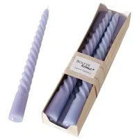 Boltze Home, Kerzen, Stabkerze Twisto 6er Set, Flieder (6