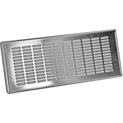 Gitter für Luftanschlusskasten Langloch Edelstahl Wand Decke 305 mm x 102 mm