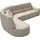 Egoitaliano Ecksofa "Puffy, extravagant & edel, Retro Designsofa, hoher Sitzkomfort, L-Form", grau (stone), B:330cm H:88cm T:205cm, Leder »BULL« (echtes Rindsleder). Geschliffenes, pigmentiertes und behandeltes Rindsleder mit einer Dicke von 1, 3-1, 5 mm.