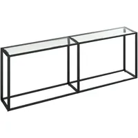 VidaXL Konsolentisch Transparent 220x35x75,5 cm Hartglas