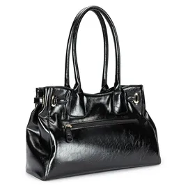 L.Credi Sandri Schultertasche Polyurethan Black
